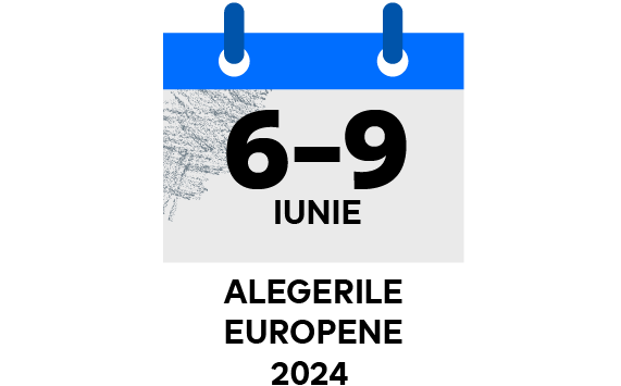 Calendar cu textul „6-9 iunie - alegerile europene 2024”